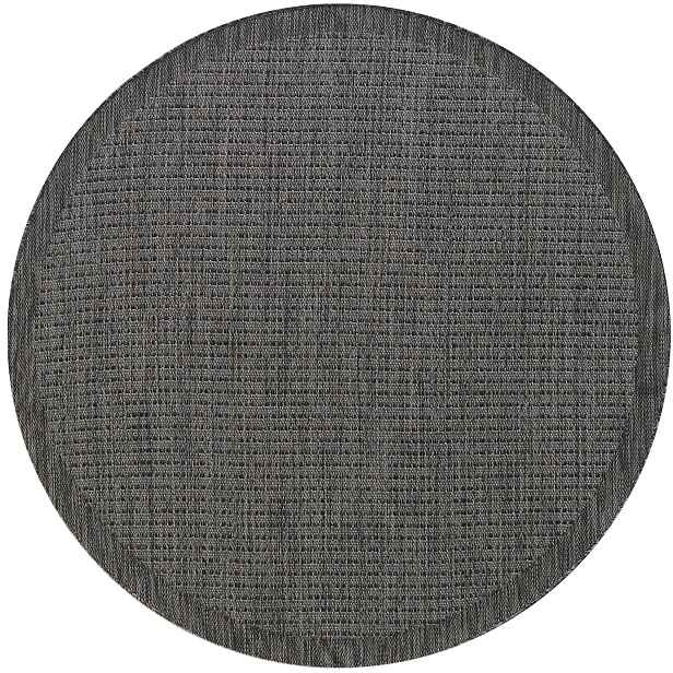 AKCE: 120x120 (průměr) kruh Kusový koberec Giza 1410 Black kruh, černá, chodba / předsíň, Ayyildiz