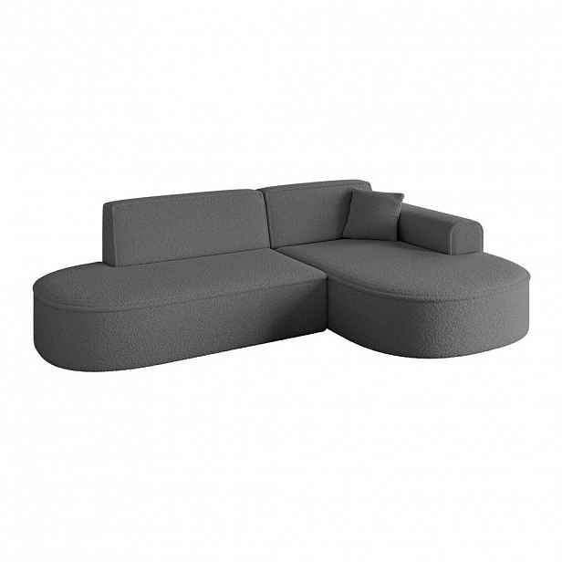 ALTDECOR ROHOVÁ SEDACÍ SOUPRAVA s otomanem vpravo MARI-L1 – 243 x 171 x 79 cm, šedá buklé
