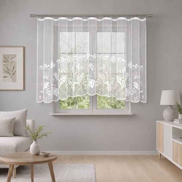 Dekorační žakárová záclona s řasící páskou RIAN 160 bílá 300x160 cm MyBestHome