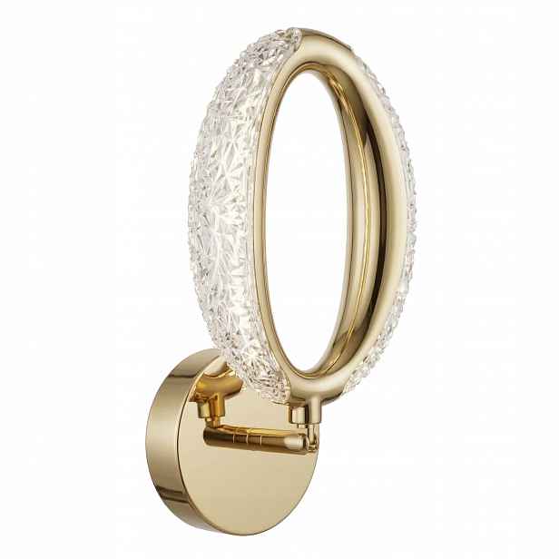 Nástěnná Led Lampa Zlatá Křišťálová Glamour Do Obývacího Pokoje Ložnice