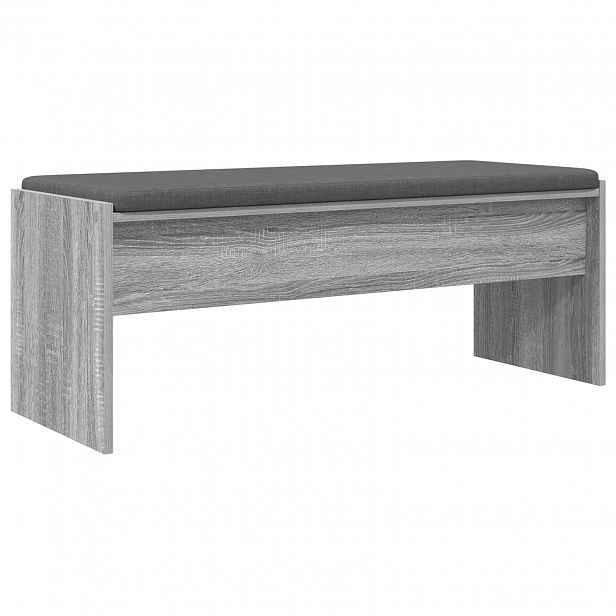 vidaXL Chodbičková lavice s polštářem Šedá Sonoma 103 x 38 x 40 cm