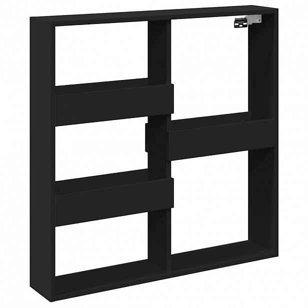 vidaXL Nástěnná skříňka černá 80 x 15 x 80 cm kompozitní dřevo
