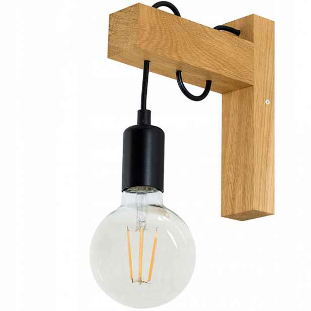 Nástěnná Led lampa E27 Dubová Lupo loft obývací pokoj na omítku nad zrcadlo