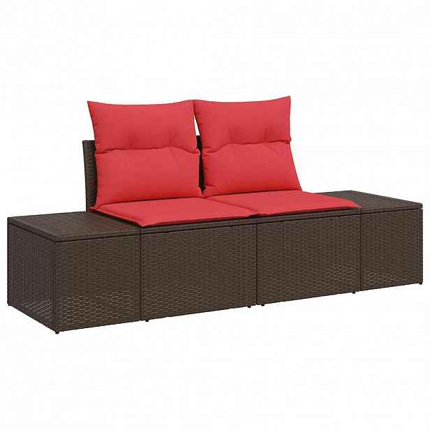 vidaXL Zahradní sofa 2-Počet míst polyratan