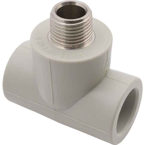 T-kus Pipelife PP-R MZV 20 mm × 1/2" vnější závit