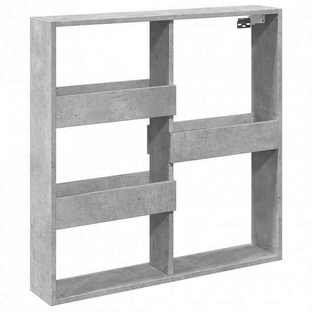 vidaXL Nástěnná skříňka betonově šedá 80 x 15 x 80 cm kompozitní dřevo