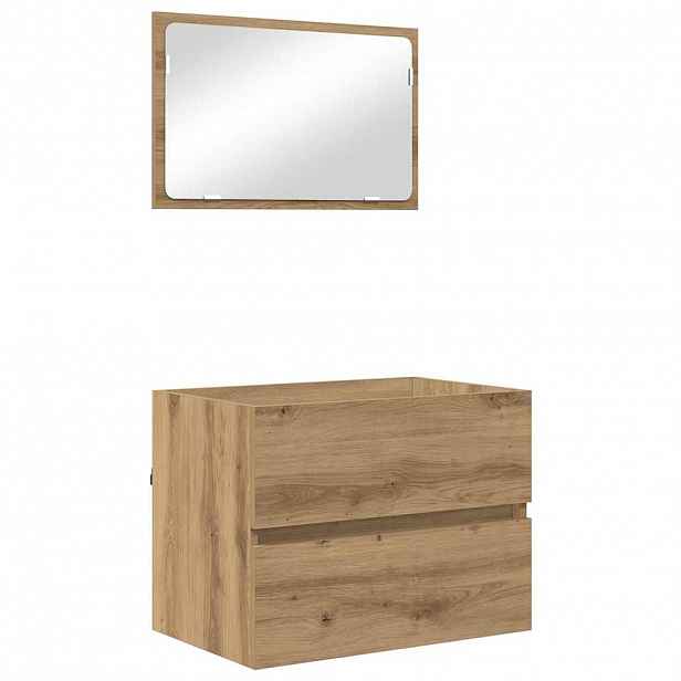 vidaXL Sada koupelnového nábytku 2 ks Artisanový dub 57 x 37 x 45 cm