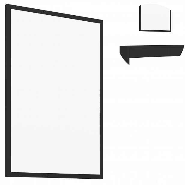 Zrcadlo Astral pro toaletní stolek Astral 50x80 černé, elegantní, moderní, jednoduché