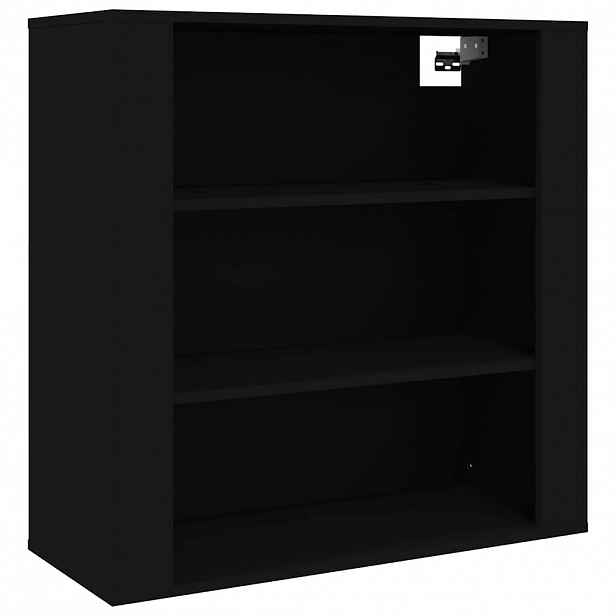 vidaXL Nástěnná skříňka černá 80x33x80 cm kompozitní dřevo