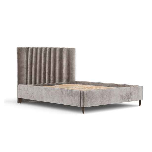 Béžová čalouněná dvoulůžková postel s úložným prostorem s roštem 180x200 cm Etero – Maison de Rêve