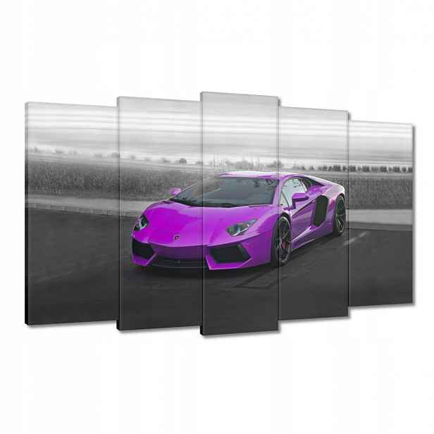 Obrazy 100x60 Růžové sportovní auto