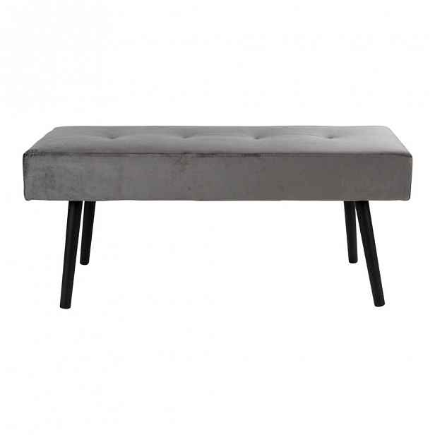 Šedá sametová lavice loomi.design Skiby