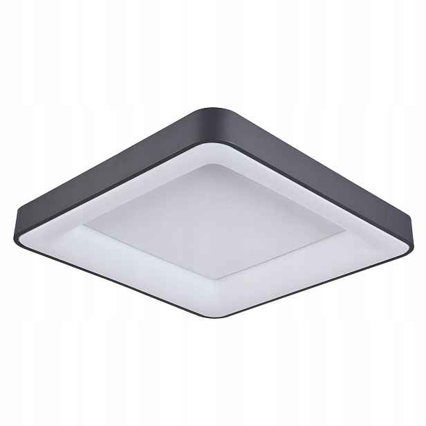 Stropní Svítidlo moderní černý bílý čtvercový 60 cm 3000K Italux