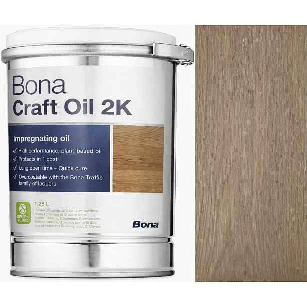 Bona Craft Oil 2K Light Grey Světle šedý 1,25 l olej na dřevo a parkety