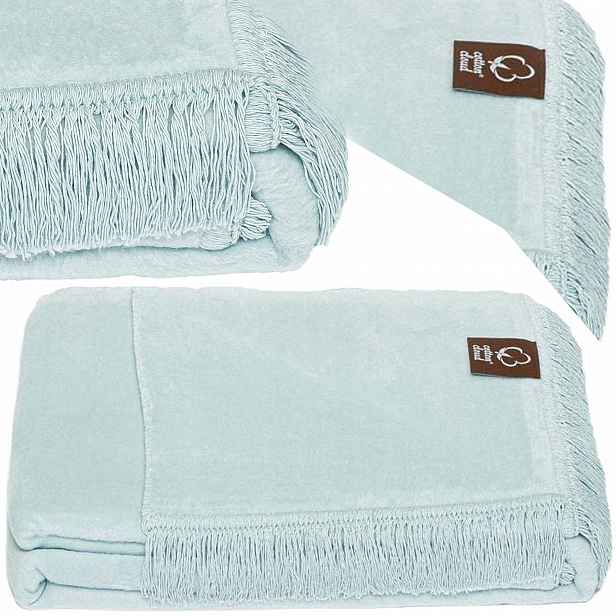 Deka Přehoz Na Postel Pohovka Pled Měkká Teplá Různé Barvy 150X200 Celeste