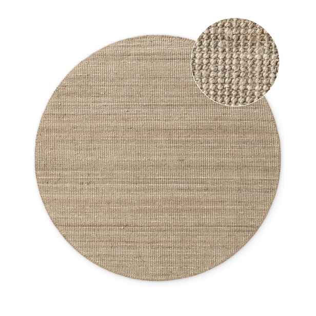 Jutový kulatý koberec taupe ø 200 cm Bouclé Jaipur – Hanse Home
