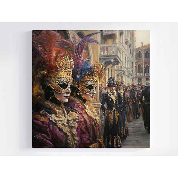 Obraz Na Plátně Canvas Benátky Itálie Karneval Svátek Kostým Maska 50x50