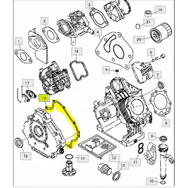 Těsnění klikové skříně John Deere 1200A Ts 4X2