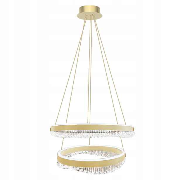 Závěsná Led lampa Milagro Swarovski ML1000 85W 5500lm 4000K Zlatá 60cm