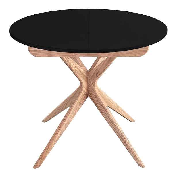 Kulatý rozkládací jídelní stůl s přídavnou deskou ø 90 cm Jubi – Ragaba