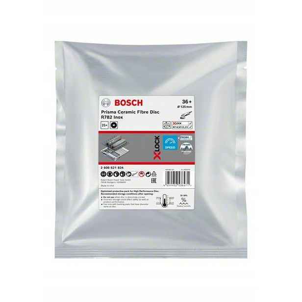 Bosch Fíbr Kotouč X-lock Inox 125 gr. 36 R782 /25 Ks. B2608621824