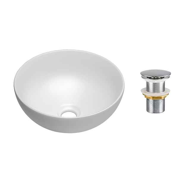 Comad Sada keramického umyvadla na desku a výpusti Domi 32 cm bílá