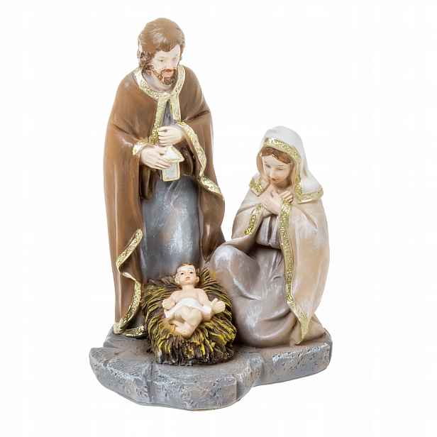 Figurka Svaté rodiny vánoční betlém 17 cm Elegantní z pryskyřice
