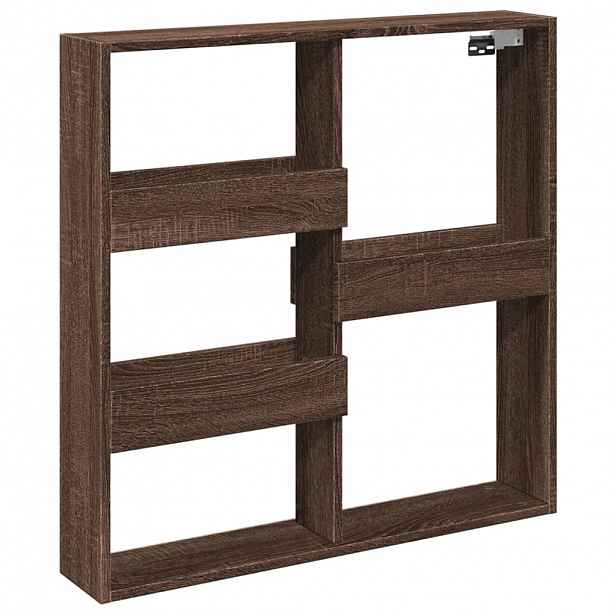 vidaXL Nástěnná skříňka hnědý dub 80 x 15 x 80 cm kompozitní dřevo
