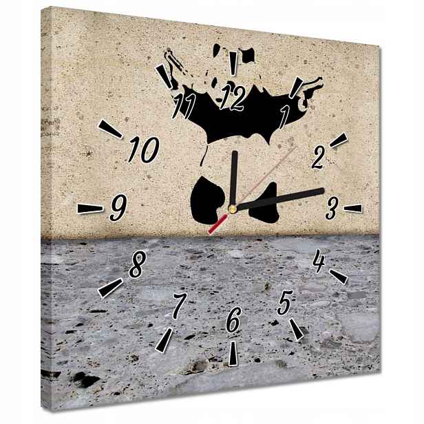 30x30 Banksy Panda Hodiny