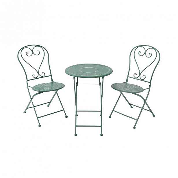 BOVERY Set zahradního nábytku 2 ks skládací židle a 1 ks skládací stůl
