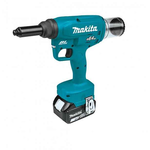 Makita - 18V AKU nýtovací pistole, 2x aku 3,0 Ah LXT, nabíječka DRV250RFJ