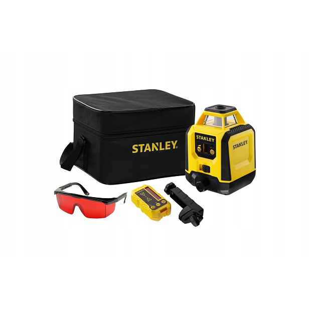 Rotační laser Stanley 360° samonivelační červený s detektorem do 240 m