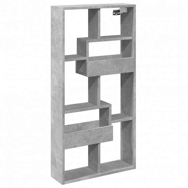 vidaXL Nástěnná skříňka betonově šedá 50x15x100 cm kompozitní dřevo