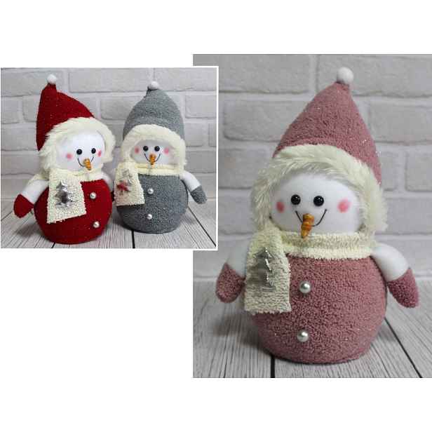 2x plyšová hračka Sněhulák s plyšem 35x15 cm XCA-190