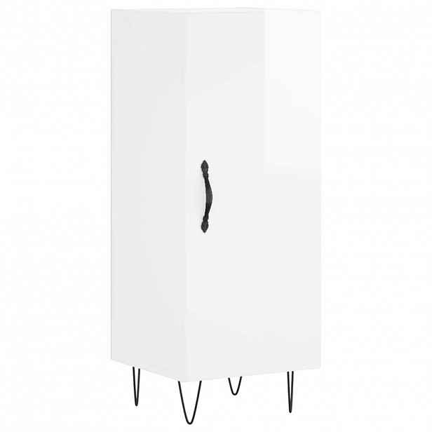 vidaXL Příborník bílý s vysokým leskem 34,5x34x90 cm kompozitní dřevo