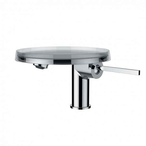 Laufen Kartell - Umyvadlová páková baterie Disc, chrom/čirá H3113310041131