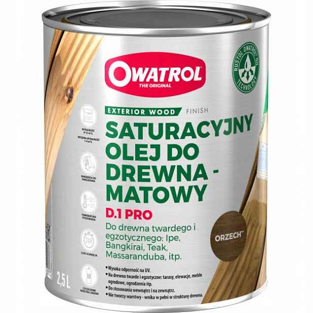 Owatrol D1 Pro Olej na dřevo s Uv zářením 2,5L ořech