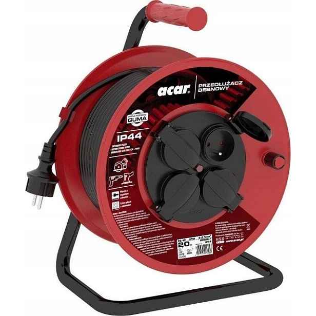 Prodlužovací Kabel svinovací Acar PZ-4Z/STM H05RR-F 3G2.5 20M
