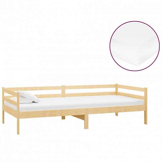 vidaXL Válenda s matrací 90 x 200 cm masivní borové dřevo