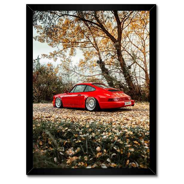 Plakáty v rámu 30x40 Červené Porsche Auto