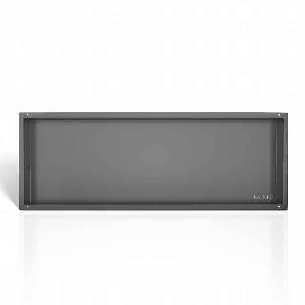 Bezrámečková Polička 90x30x10 cm Gun Metal Wall-box No Rim Balneo