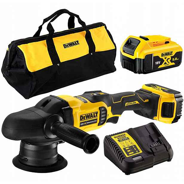 Excentrická leštička DCM848P2 DeWALT 18V 125mm 2x5Ah