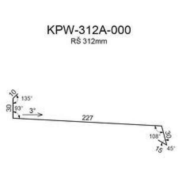 Oplechování římsy RS312A SP25 RAL7035 0,50mm 2bm