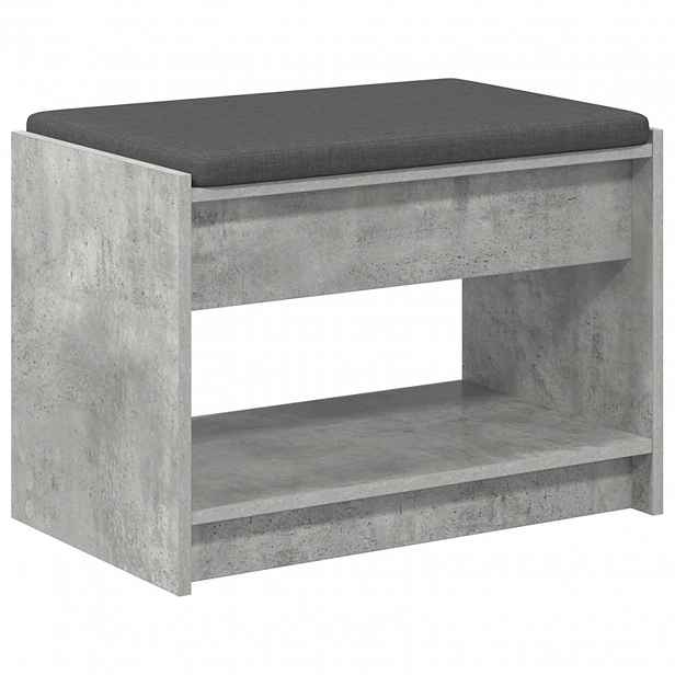 vidaXL Chodbičková lavice Betonově Šedá 63 x 38 x 45 cm