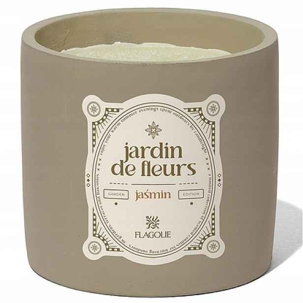 Zahradní kulatá svíčka Jardin de Fleurs Jasmín 850 g Flagolie