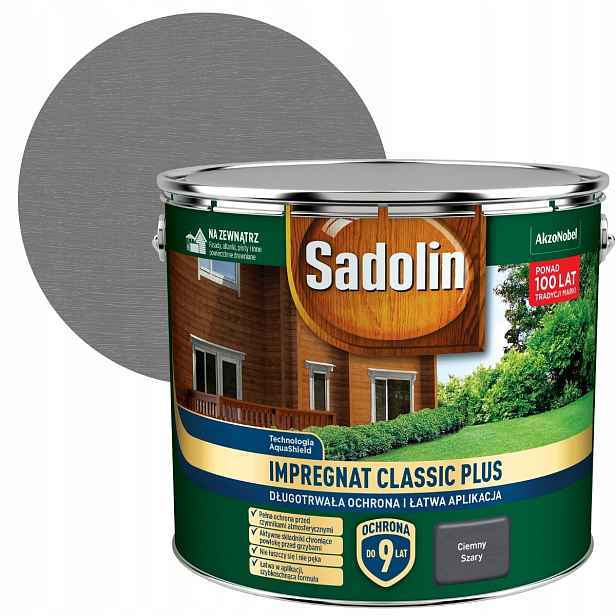 Sadolin Impregnat Classic Plus 9L Tmavě šedý