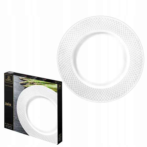 Velký kulatý servírovací talíř 30,5 cm z bílého porcelánu Wilmax