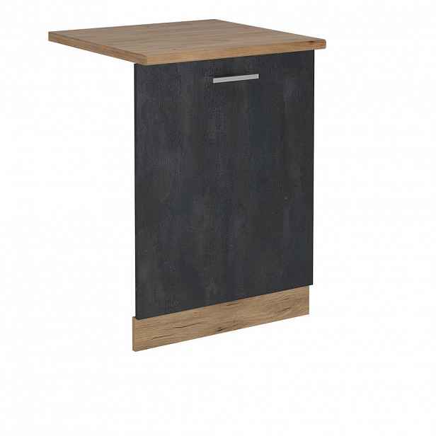 Vicco ČELNÍ PANEL MYČKY R-Line Černý beton 60 cm , PD Dub