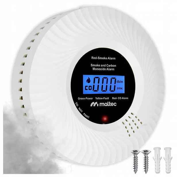 Detektor Oxidu Uhelnatého Kouře 2v1 Alarm Plynu Detektor Bezdrátový Alarm 85dB