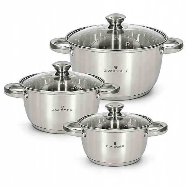 Sada hrnců Zwieger Multima 6 ks nerezová ocel 16 18 24 cm, indukce